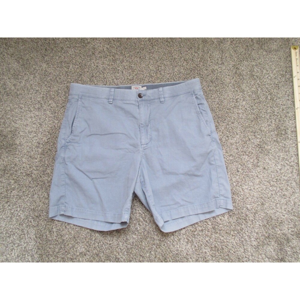 Faherty Island Life Shorts Men 34 Blue Stretch Chino Organic Cotton Tencel